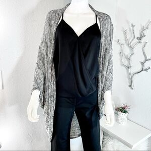 Forever 21 Heathered Open Front 3/4 Sleeve Cardigan